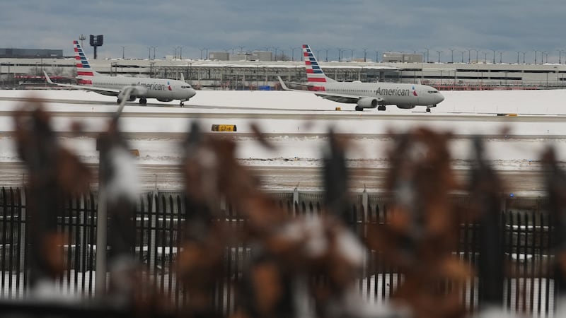Aviones de American Airlines en el Aeropuerto Internacional O'Hare, el domingo 30 de noviembre...