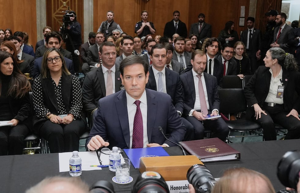 El secretario de Estado de Estados Unidos, Marco Rubio, en una audiencia ante la Comisión de...