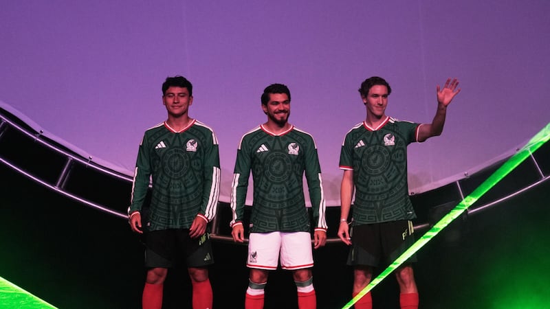 Los seleccionados mexicanos Ramón Juárez, Henry Martín y Marcel Ruiz presentan la nueva...