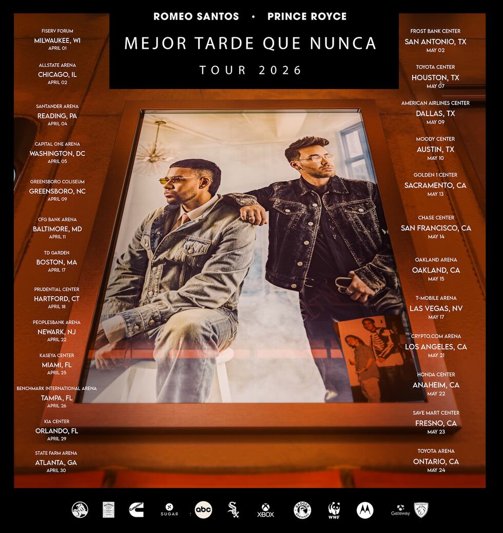Romeo Santos y Prince Royce anuncian su gira 'Mejor Tarde Que Nunca'