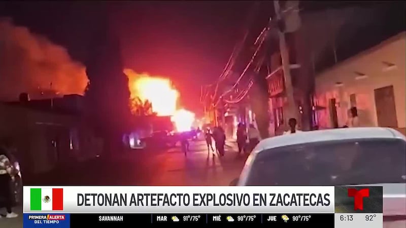 Detonan artefacto explosivo en Zacatecas, México.